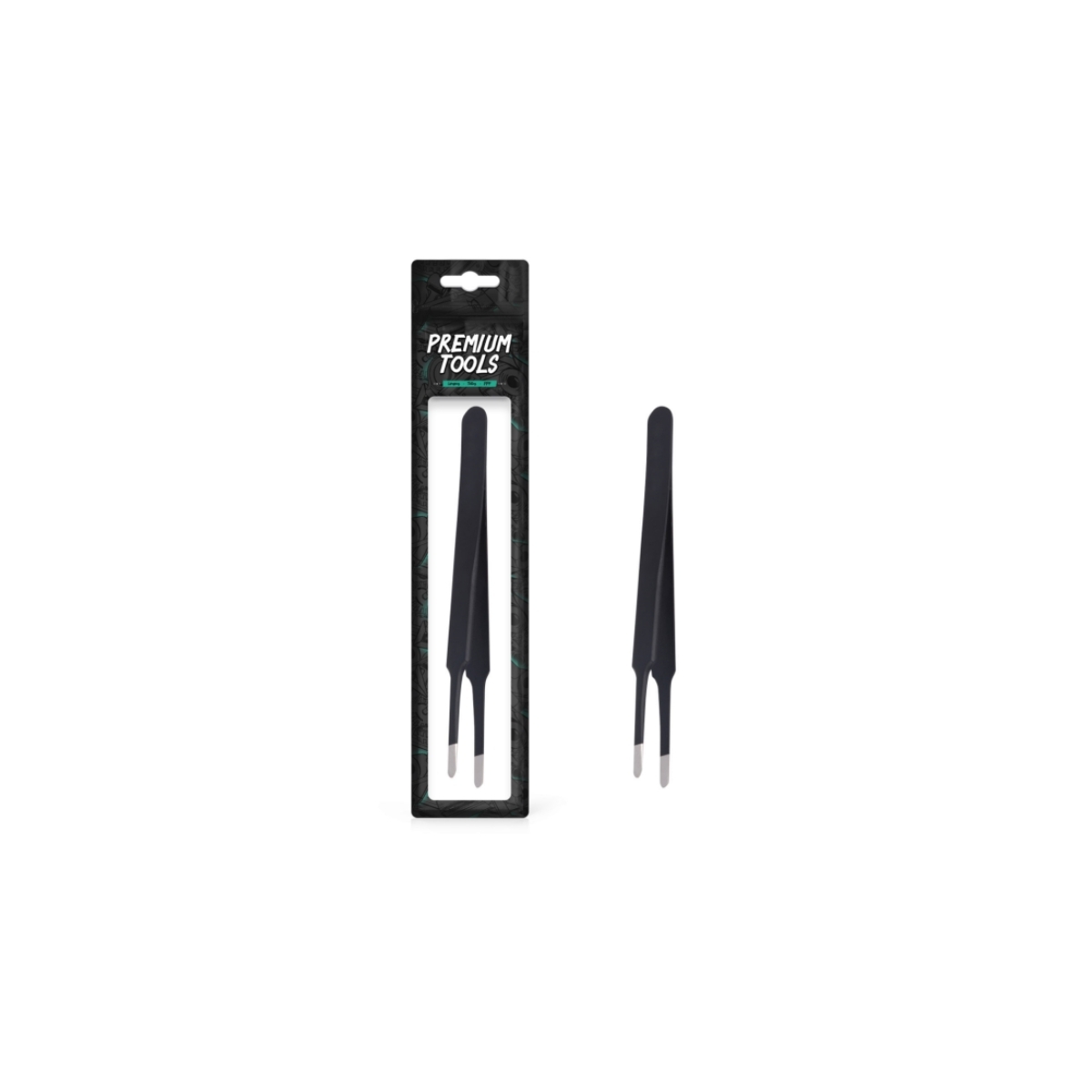 Foshio - Tweezers Flat Round Tip - Image 1 Foshio - Tweezers Flat Round Tip - Image 1